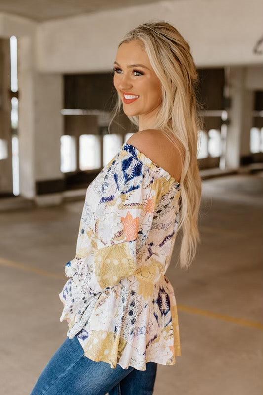 cora patchwork boho top