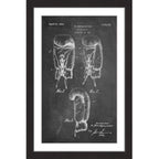 "Boxing Gloves 1923 Chalk" Framed Painting Print