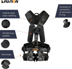 Fusion Climb Tac GT Tactical Full Body EVA Padded Heavy Duty Adjustable Zipline Harness 23kN S Black