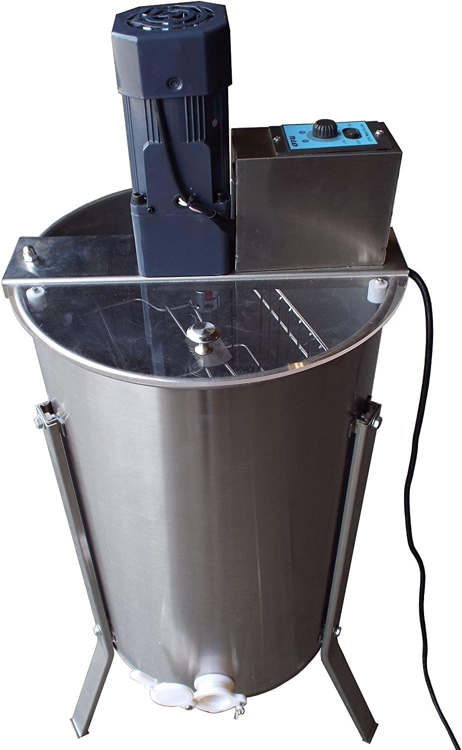 goodland bee supply bee-he2mot he2mot 2 frame beekeeping 304 stainless steel drum honey motorized extractor with stand-electric 110v, average