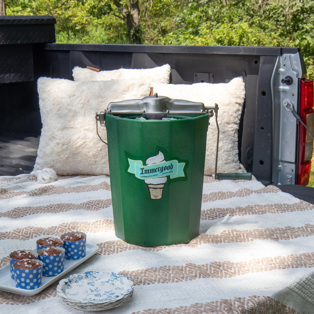PREMIUM 6 qt. -   Steel Ice Cream Maker - Hand Crank