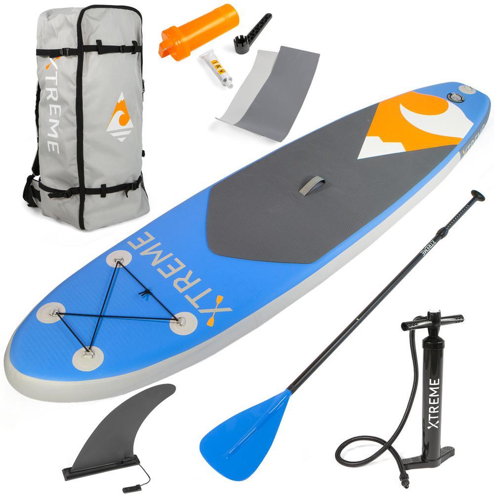 Ultimate 10 ft. Blue PVC Inflatable Stand Up Paddle-Board with SUP Paddle and Essentials