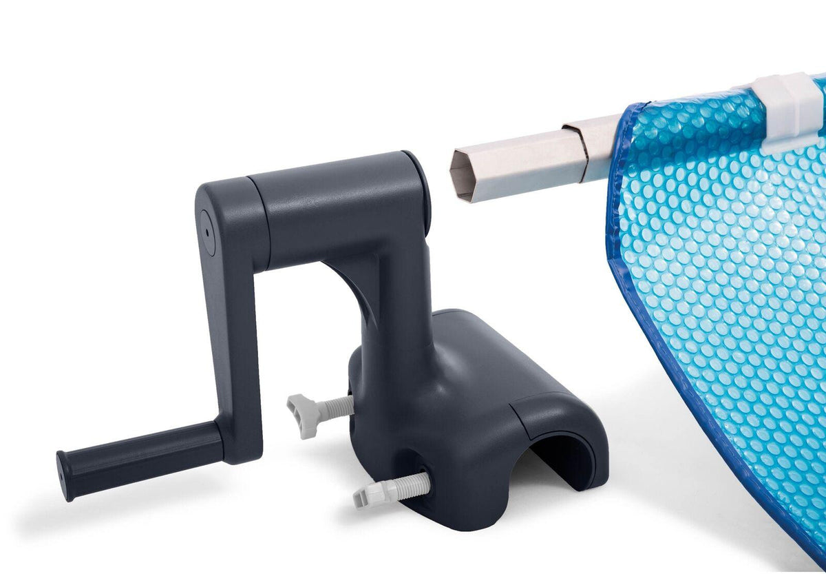 intex heavy duty aluminum base solar above/below ground pool cover reel (2 pack)
