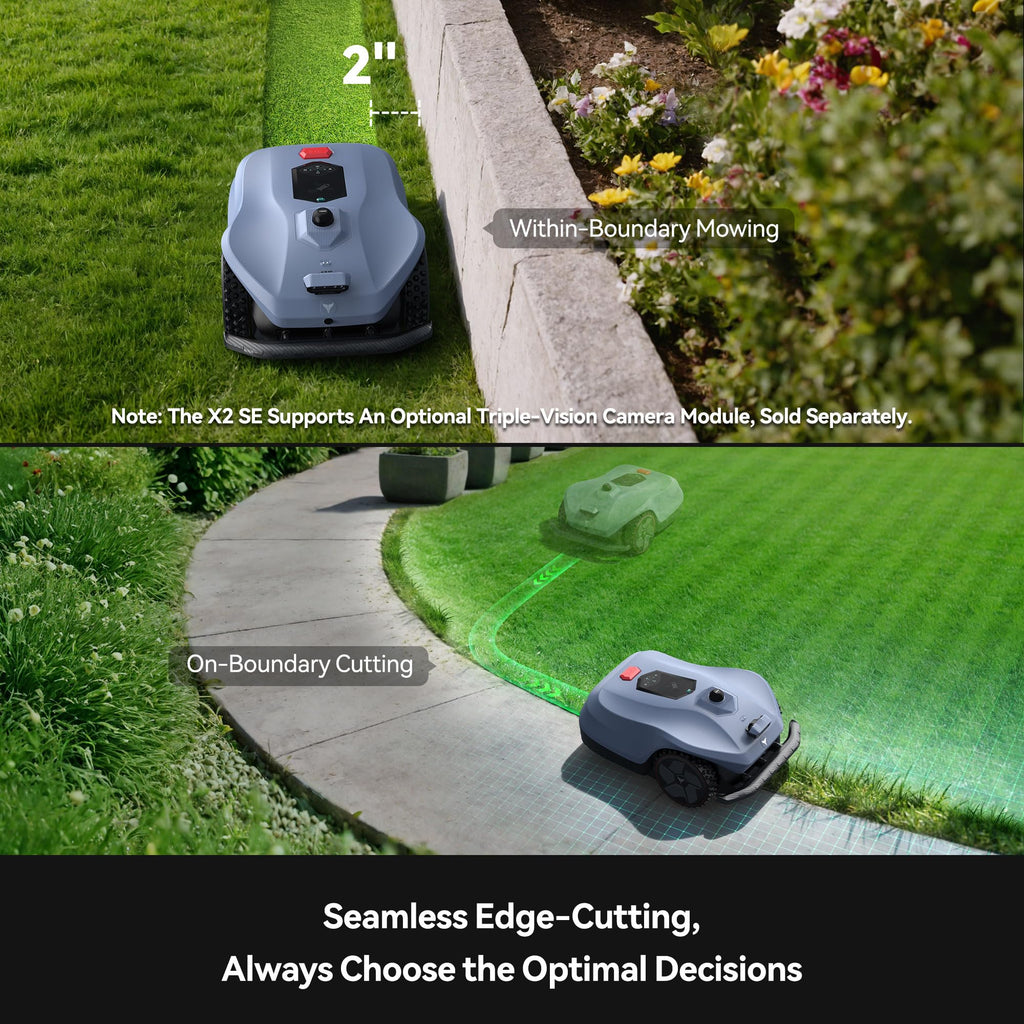 Neomow X2 SE 360° 3D LiDAR Robot Lawn Mower, Wire for 0.75 Acre, No RTK Antenna, 4G App Control, GPS Anti-Theft, 13Ah, IPX6, Support Upgrade AI Bionic Triple Vision Module for Auto-Mapping