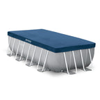 16 Foot x 42 Inch Prism Frame Rectangular Above Ground Swimming Pool Set with Krystal Clear Filter Pump, Ladder, Ground