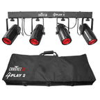 Chauvet DJ 4PLAY 2 RGBW LED Effect Light System with Hurricane 700 Fog Machine Package