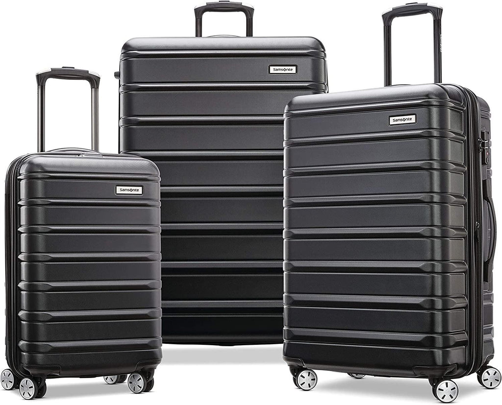 Omni 2 Hardside Expandable Luggage with Spinner Wheels, Midnight Black, 3-Piece Set (20/24/28)