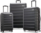 Omni 2 Hardside Expandable Luggage with Spinner Wheels, Midnight Black, 3-Piece Set (20/24/28)