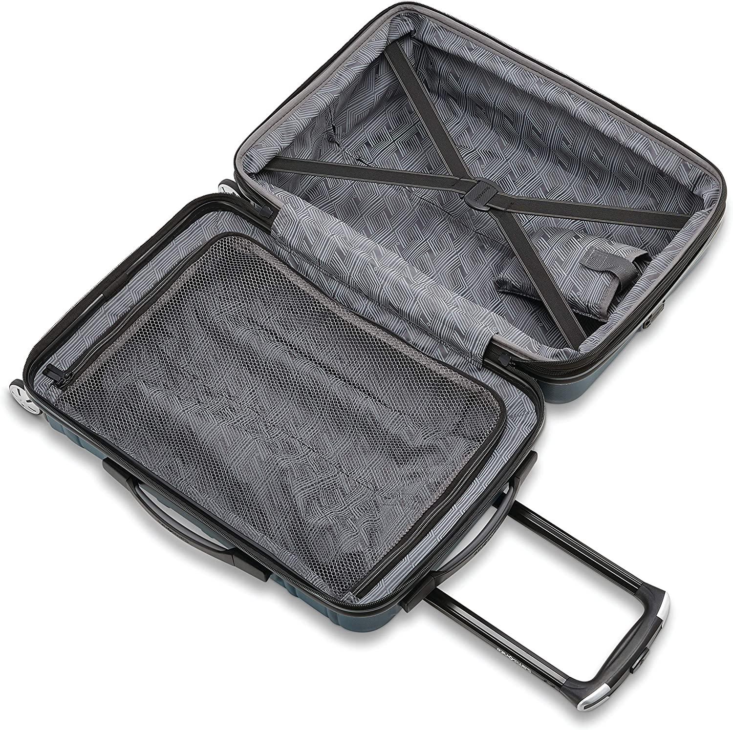 Omni 2 Hardside Expandable Luggage with Spinner Wheels, Midnight Black, 3-Piece Set (20/24/28)