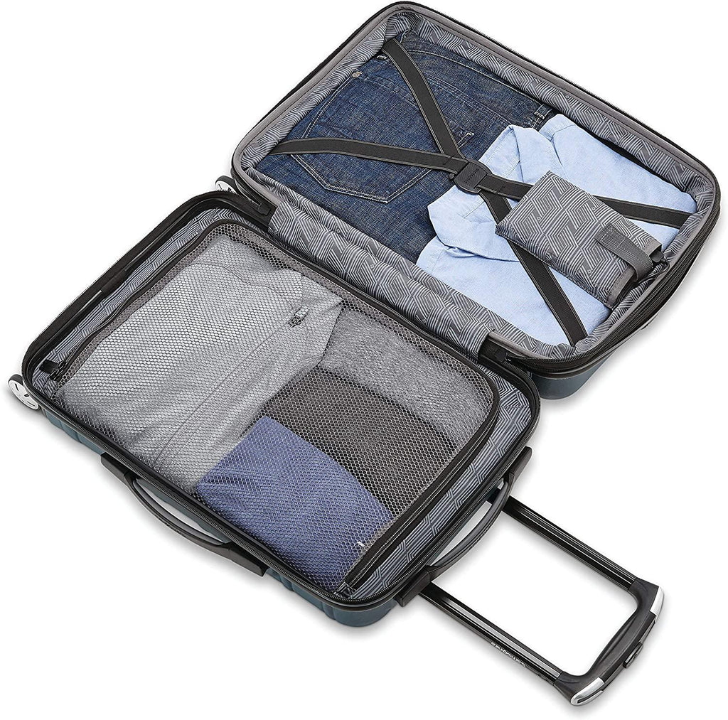 Omni 2 Hardside Expandable Luggage with Spinner Wheels, Midnight Black, 3-Piece Set (20/24/28)