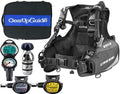Cressi R1 BCD Leonardo Dive Computer AC2 Compact Regulator Set GupG Reg BagScuba Diving Package Grey Reg L