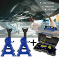 2-3Ton Low Profile Floor Jack Stand Combo Car Truck Lift Shop Hydraulic Trolley