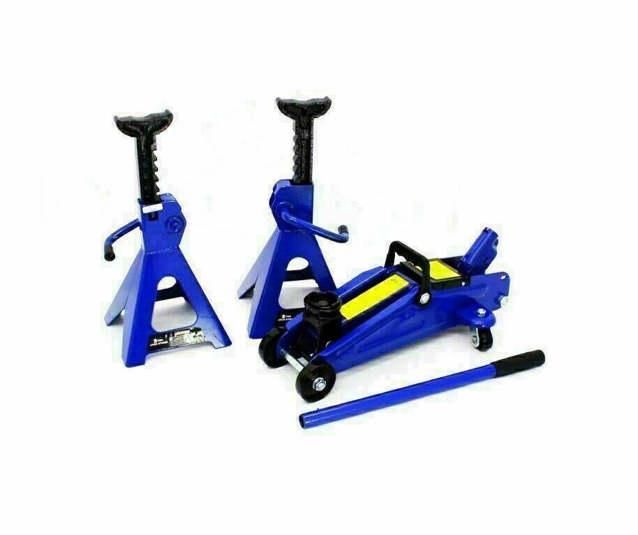 2-3Ton Low Profile Floor Jack Stand Combo Car Truck Lift Shop Hydraulic Trolley