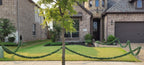 50 ft Long Pre-Lit, Christmas Garland Pathway Lights, 400 5mm Warm White LED Lights - 7 Shepherds Hooks Included