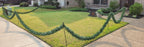50 ft Long Pre-Lit, Christmas Garland Pathway Lights, 400 5mm Warm White LED Lights - 7 Shepherds Hooks Included