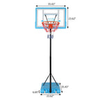 Winado Portable Adjustable Height Poolside Basketball Stand System for Youth Kids, Blue