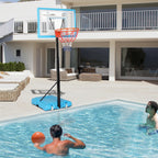 Winado Portable Adjustable Height Poolside Basketball Stand System for Youth Kids, Blue