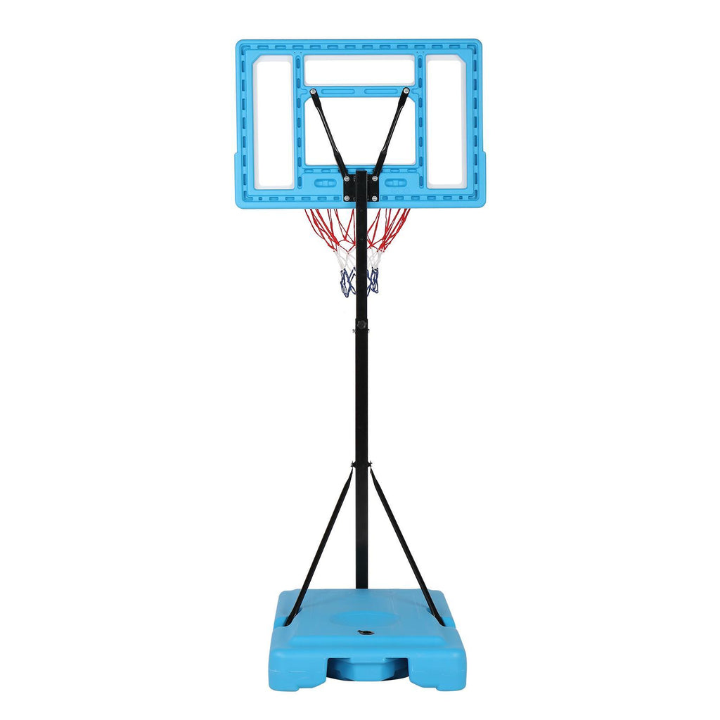 Winado Portable Adjustable Height Poolside Basketball Stand System for Youth Kids, Blue