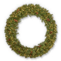 60 in. Artificial Garwood Spruce Wreath with Warm White LED Lights