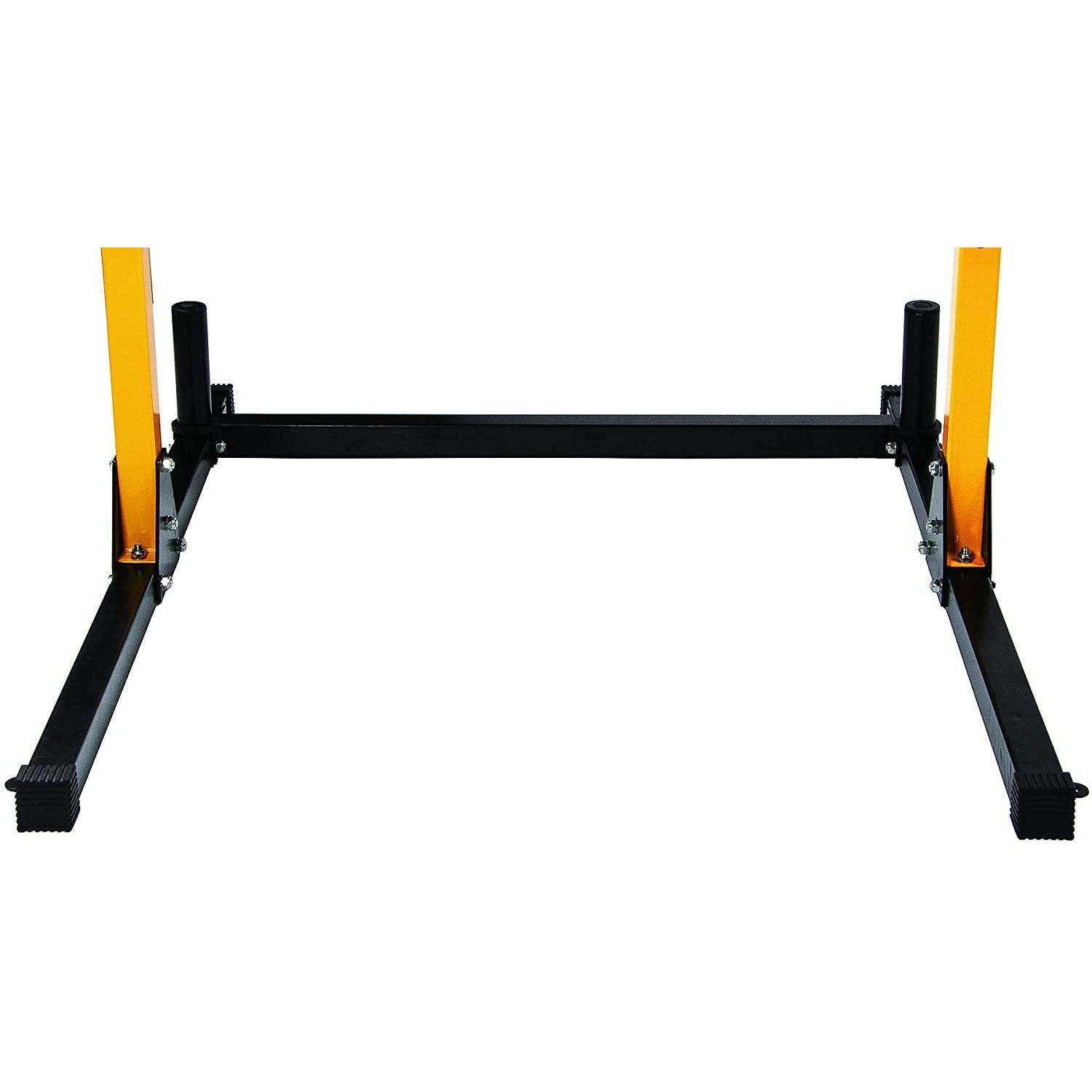 HulkFit Adjustable Power Squat Stand Rack w/ 2 J Hooks &amp; 2 Weight Plate Holders