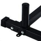 HulkFit Adjustable Power Squat Stand Rack w/ 2 J Hooks &amp; 2 Weight Plate Holders