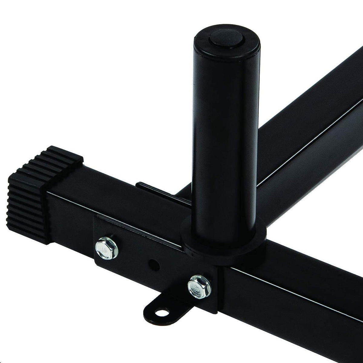 HulkFit Adjustable Power Squat Stand Rack w/ 2 J Hooks &amp; 2 Weight Plate Holders