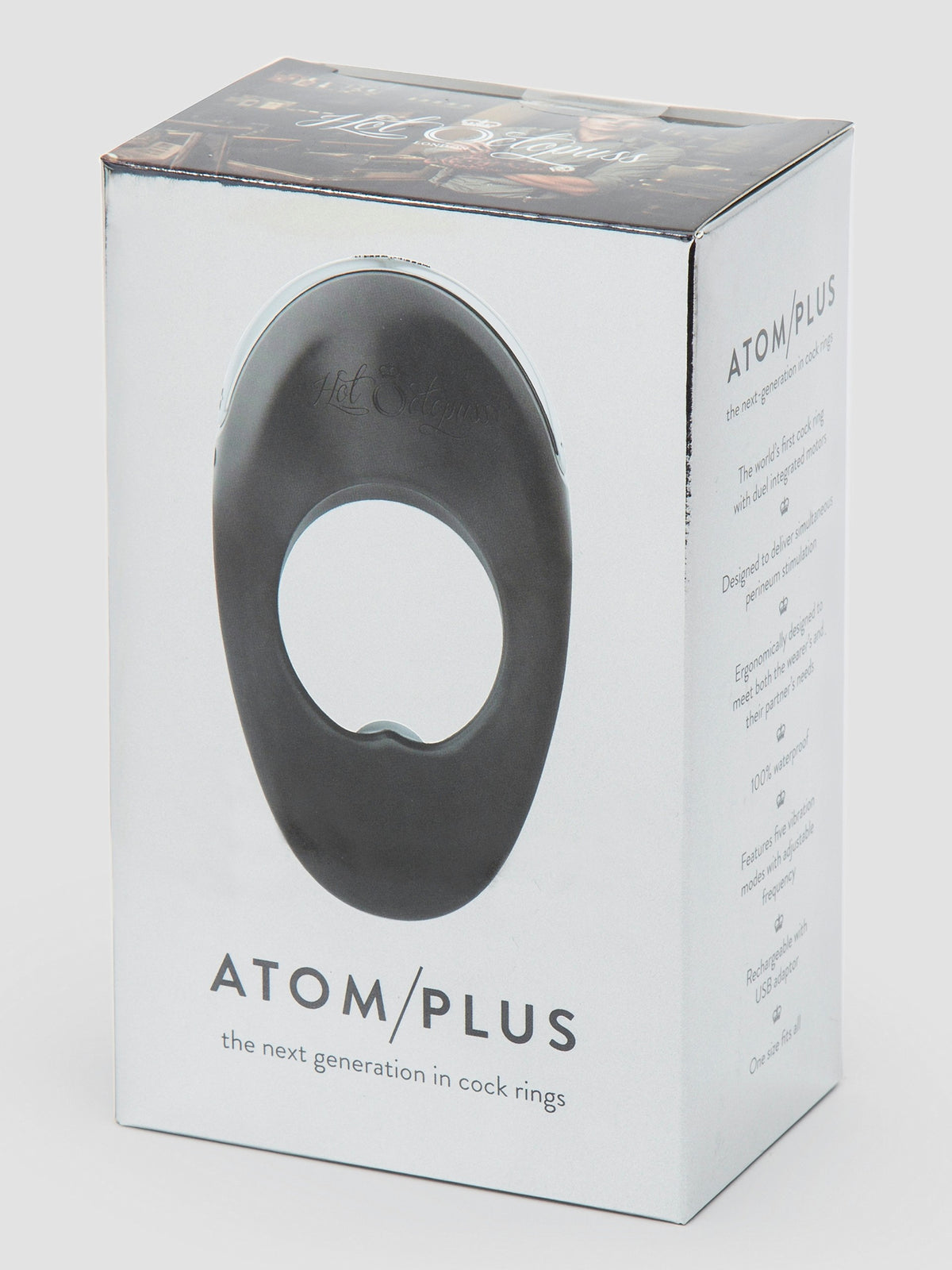 Hot Octopuss ATOM PLUS Dual Motor Rechargeable Vibrating Cock Ring, Black