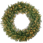 Pre-Lit Norwood Fir Artificial Christmas Wreath - 48-Inch, Clear Lights