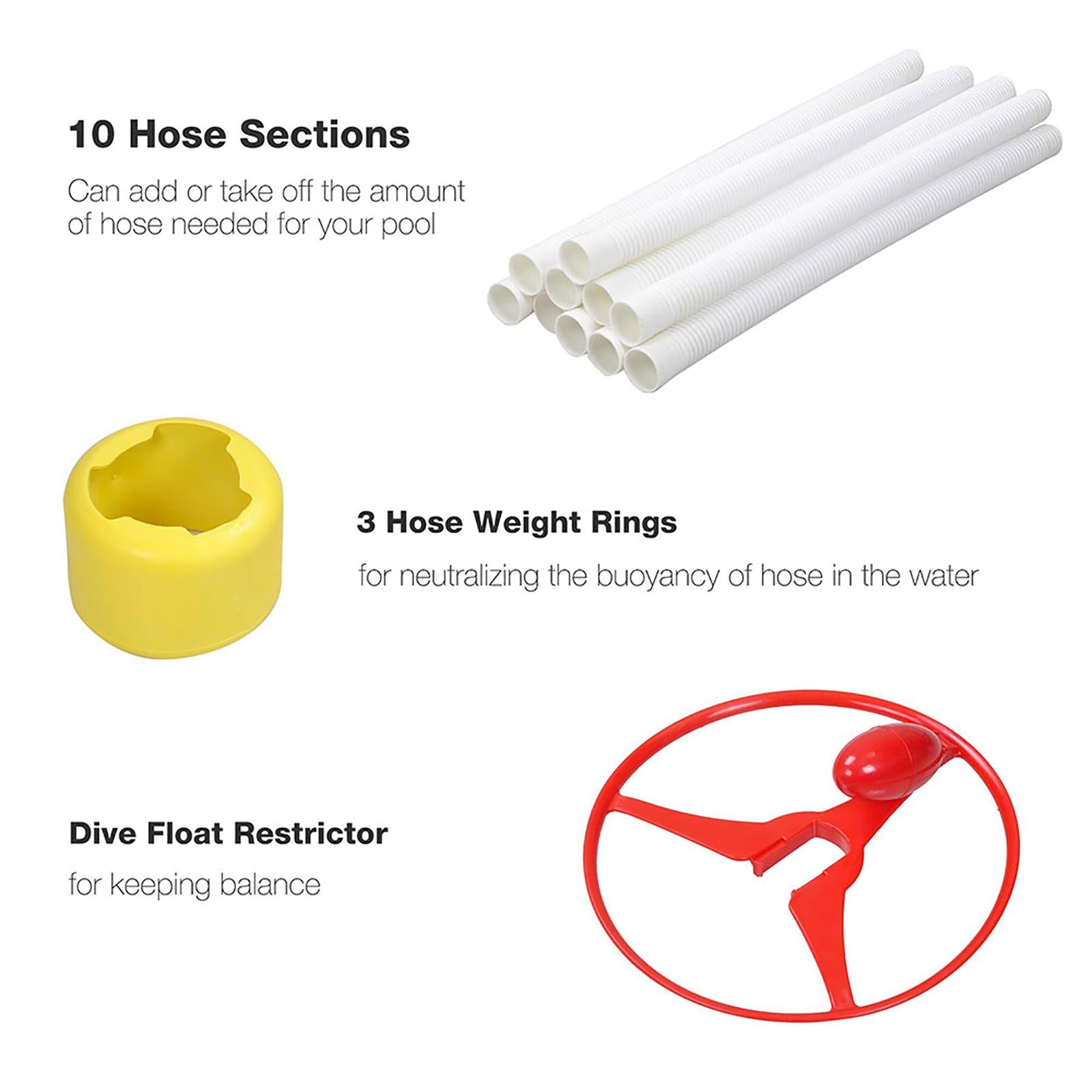 AplusBuy Automatic Swimming Pool Cleaner - Red