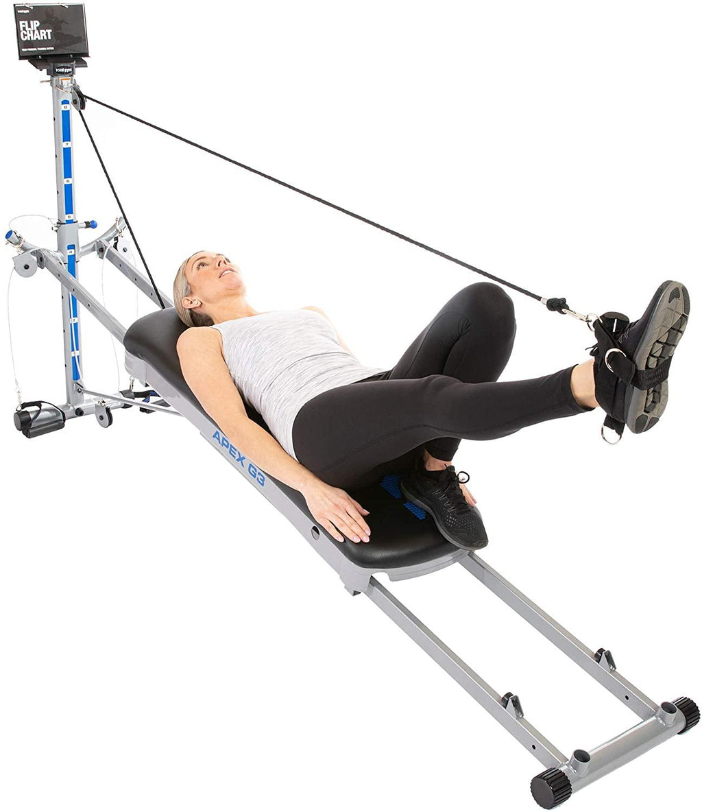 Total Gym APEX G3 Versatile Indoor Home Workout Total Body Strength Training Fitness Equipment with 8 Levels of Resistance and Attachments
