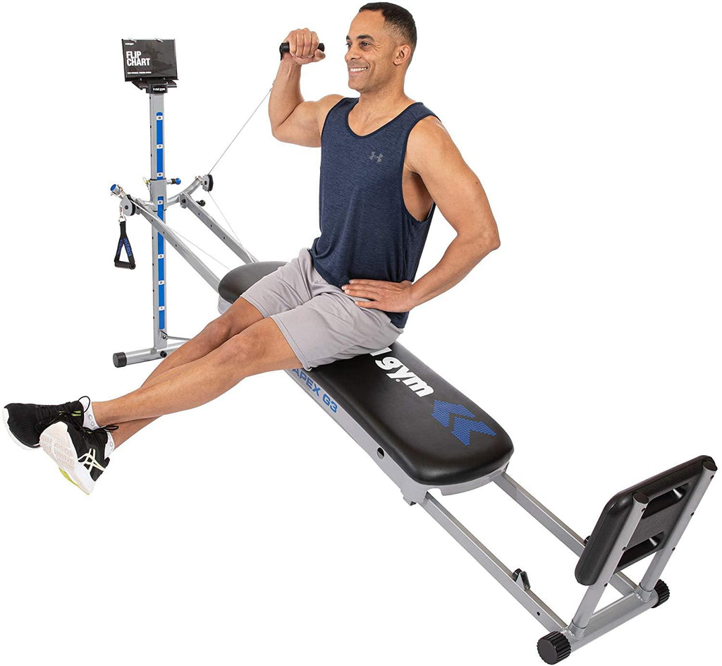 Total Gym APEX G3 Versatile Indoor Home Workout Total Body Strength Training Fitness Equipment with 8 Levels of Resistance and Attachments