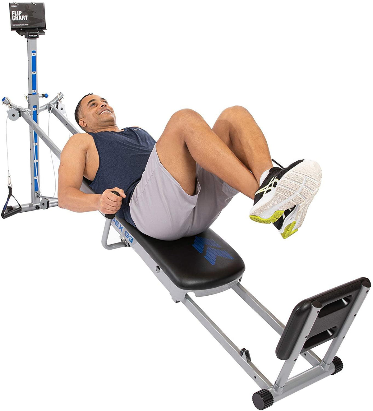 Total Gym APEX G3 Versatile Indoor Home Workout Total Body Strength Training Fitness Equipment with 8 Levels of Resistance and Attachments
