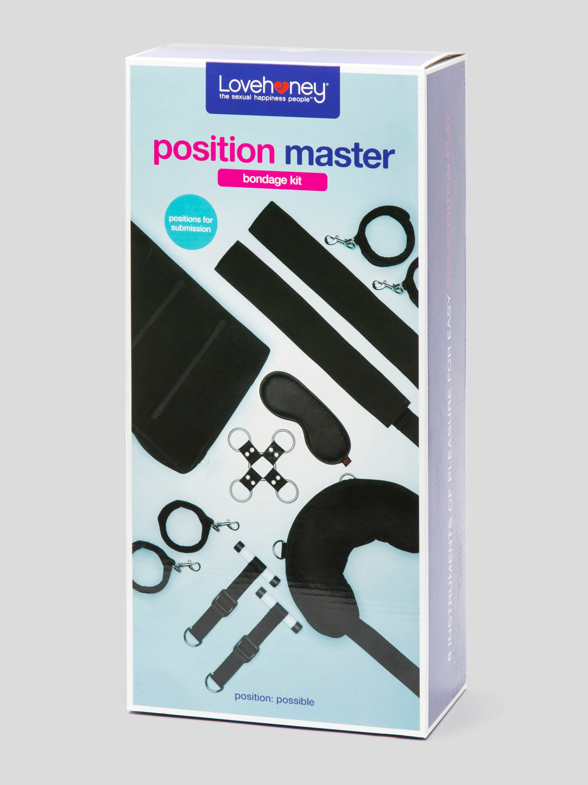 Lovehoney Position Master Mega Bondage Kit (8 Piece), Black