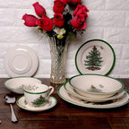 HXXXIN Christmas Tree Tableware Christmas Plate Porcelain Christmas Style Theme Plate Christmas Decoration Set Series Ornaments