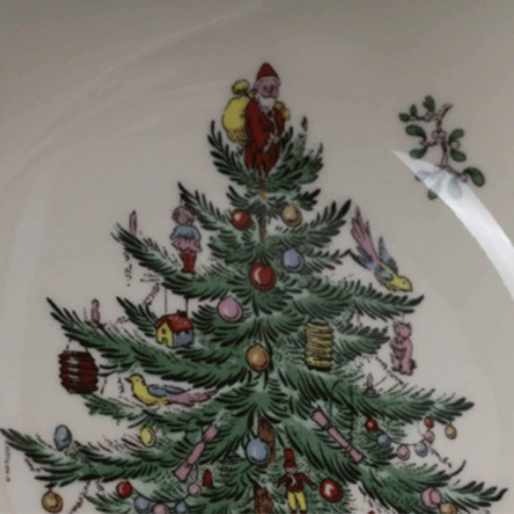 HXXXIN Christmas Tree Tableware Christmas Plate Porcelain Christmas Style Theme Plate Christmas Decoration Set Series Ornaments