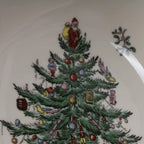 HXXXIN Christmas Tree Tableware Christmas Plate Porcelain Christmas Style Theme Plate Christmas Decoration Set Series Ornaments