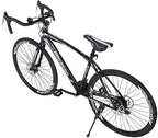 [US in Stock] 21 Speed Road Bike 700C Wheels Road Bicycle Dual Disc Brake Bicycles for Men and Women Adult (White)