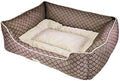 PoochPlanet RestfulRemedy Therapeutic Gel Memory Foam Pet Bed, Large, Brown
