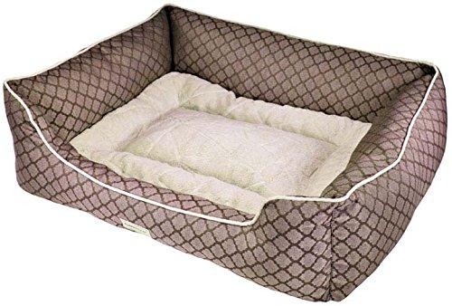 PoochPlanet RestfulRemedy Therapeutic Gel Memory Foam Pet Bed, Large, Brown