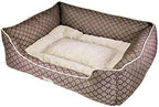 PoochPlanet RestfulRemedy Therapeutic Gel Memory Foam Pet Bed, Large, Brown
