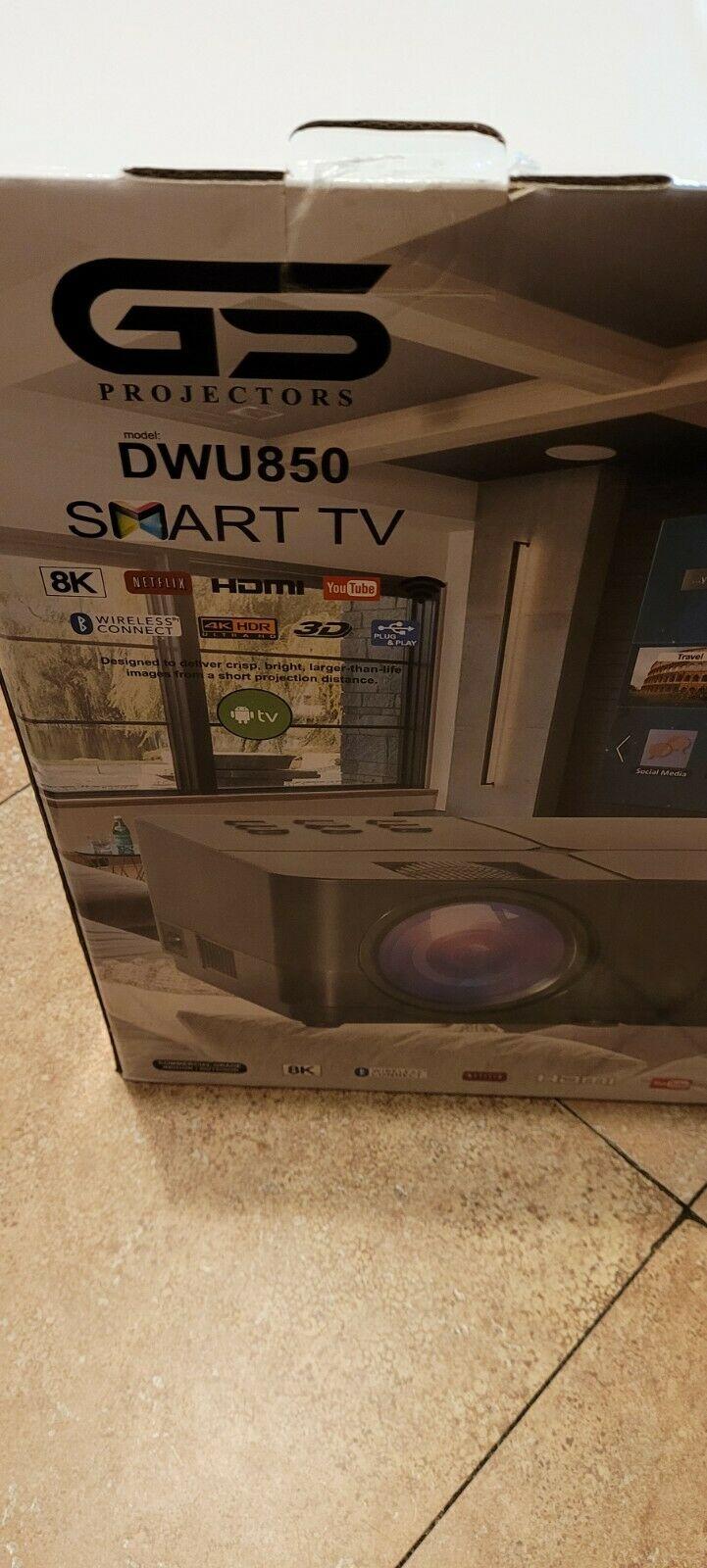 gs projector  smart tv 8k with the electronic projector screem.
