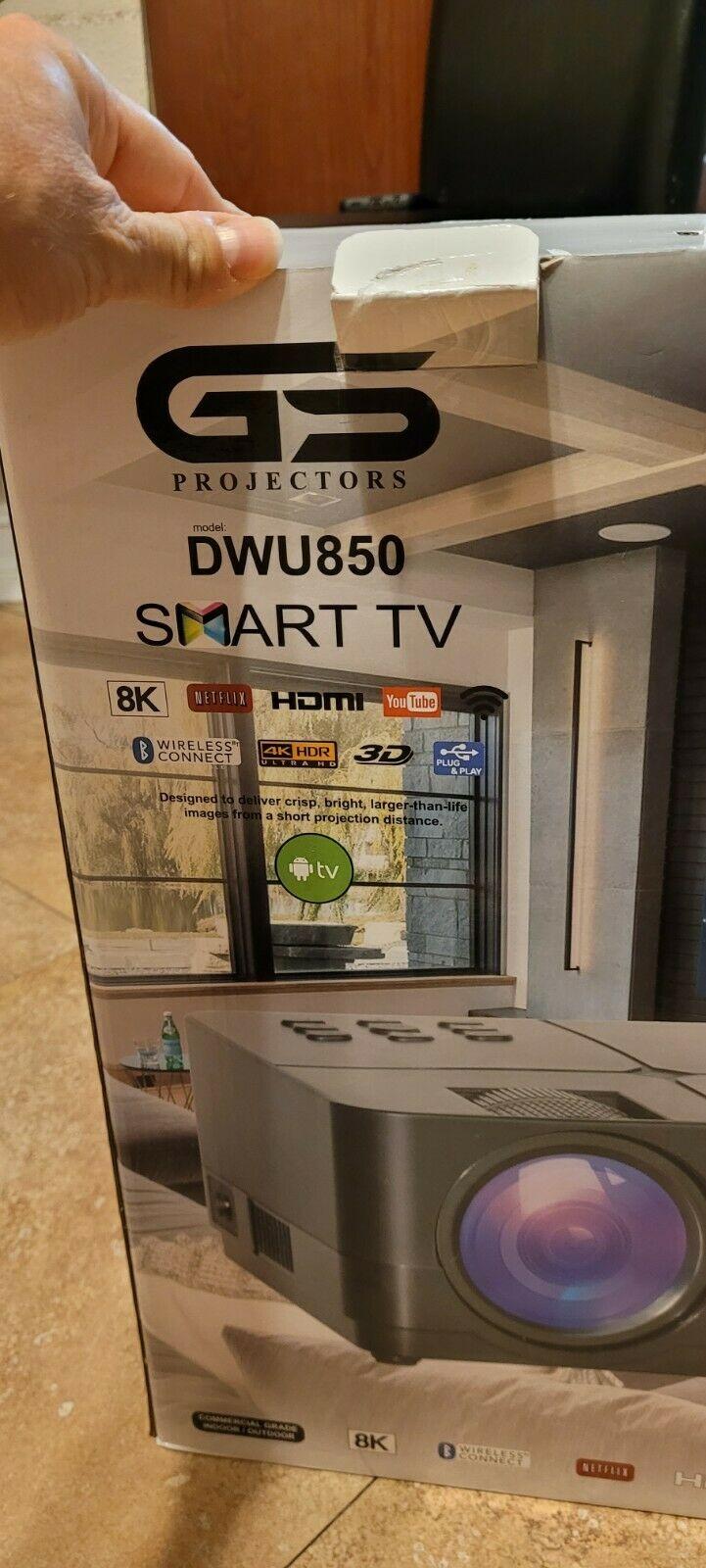 gs projector  smart tv 8k with the electronic projector screem.