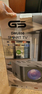 gs projector  smart tv 8k with the electronic projector screem.