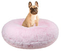 BESSIE AND BARNIE Signature Bubble Gum Luxury Shag Extra Plush  Fur Bagel Pet/Dog Bed (Multiple Sizes)