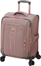 Newcastle Softside Expandable Spinner Luggage, Rose Charcoal Herringbone, Carry-On 20-Inch