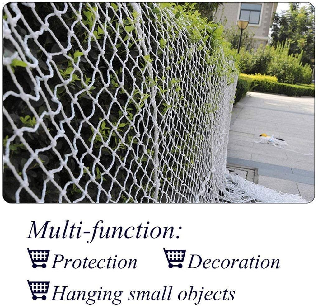 Children Protective Netting Retro Bar Decoration Net Children Safety Netting Outdoor Climbing Camping Climbing Net Garden Plant Garden Fence Protection Net Rope Net (White,3x3m) Stairs Safety +++