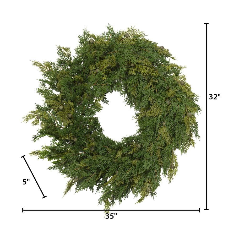 32 in. D Cedar with Berry Artificial Christmas Wreath
