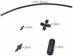 UXZDX 20 Sets Black Fogger Cross Misting Hanging Sprinkler Kits 4/7 Mm Hose Air Atomizing Nozzle Misting System Irrigation