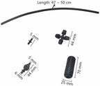 UXZDX 20 Sets Black Fogger Cross Misting Hanging Sprinkler Kits 4/7 Mm Hose Air Atomizing Nozzle Misting System Irrigation