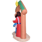 7 ft. x 6 ft. Pre-Lit Nativity with Mary, Joseph and Baby Jesus Christmas Inflatable with Storage Bag